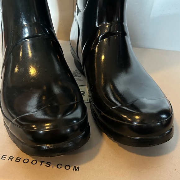 Hunter Tall Black Glossy Boots - Picture 11 of 16